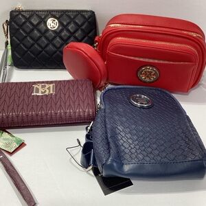 Elegant Women's Bag Collection Lot 4 NWT CXL Badgley Mischka Clutch London Fog